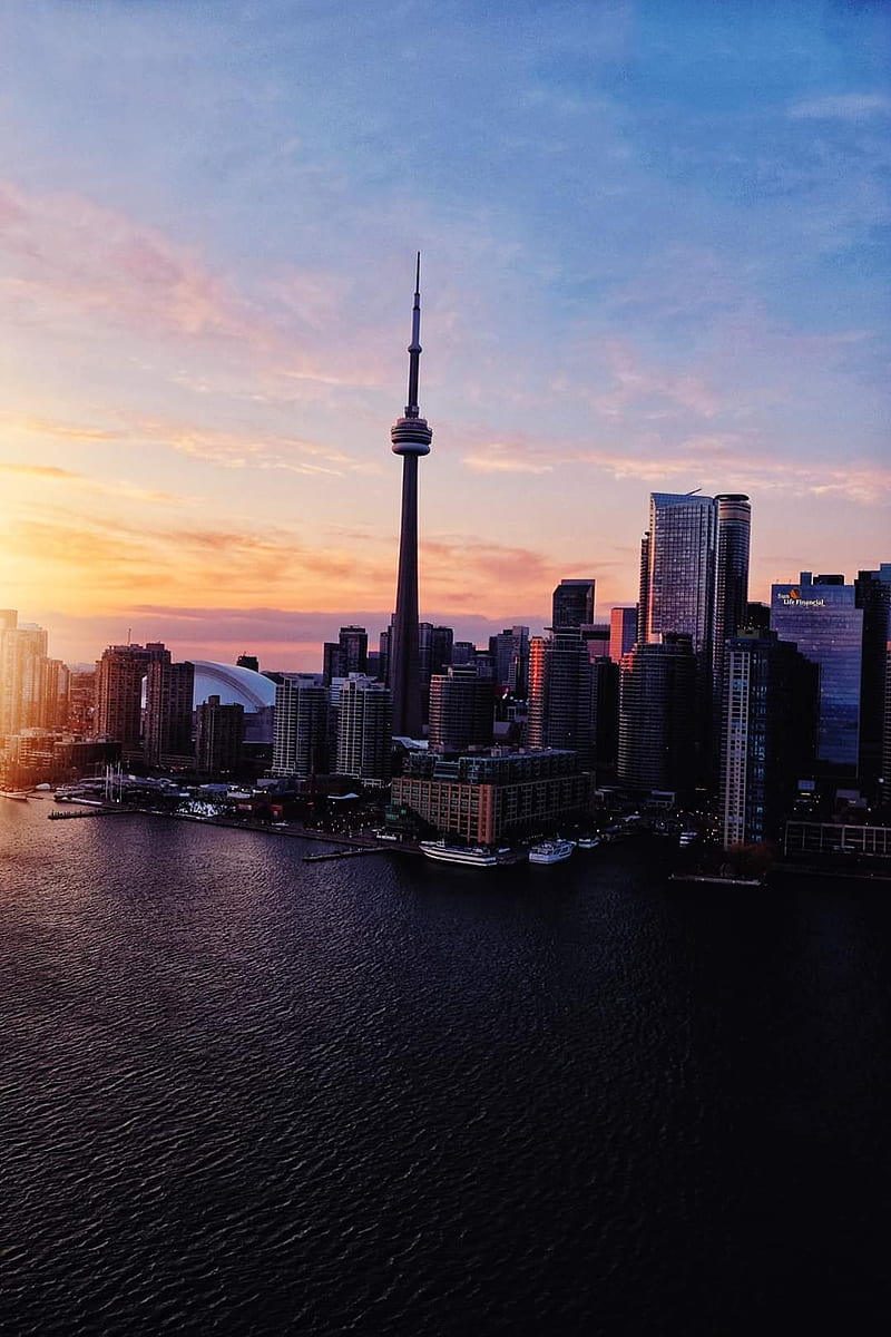 Toronto , sunset, toronto city, HD phone wallpaper