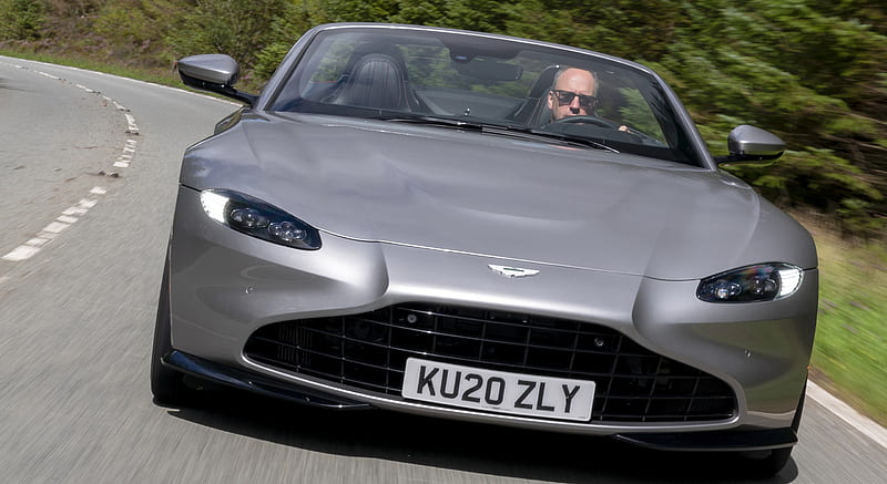 2021 Aston Martin Vantage Roadster (Color: Spirit Silver) - Front , car, HD wallpaper 2021 Aston Martin Vantage Roadster (Color: Spirit Silver) - Front , car, HD wallpaper