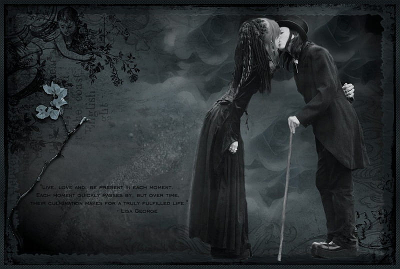 Dark Romance Male Female Gothic Poem Romance Dark Hd Wallpaper