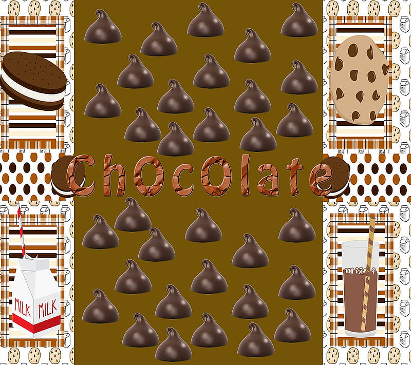 chocolate cookie, chocolate cookies, cookies, herseys, milk, HD wallpaper