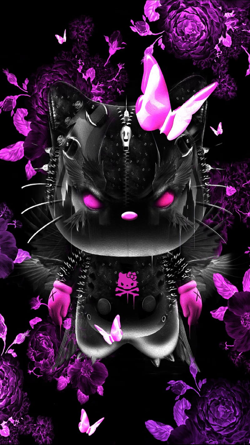 Hello Kitty dark, HD phone wallpaper