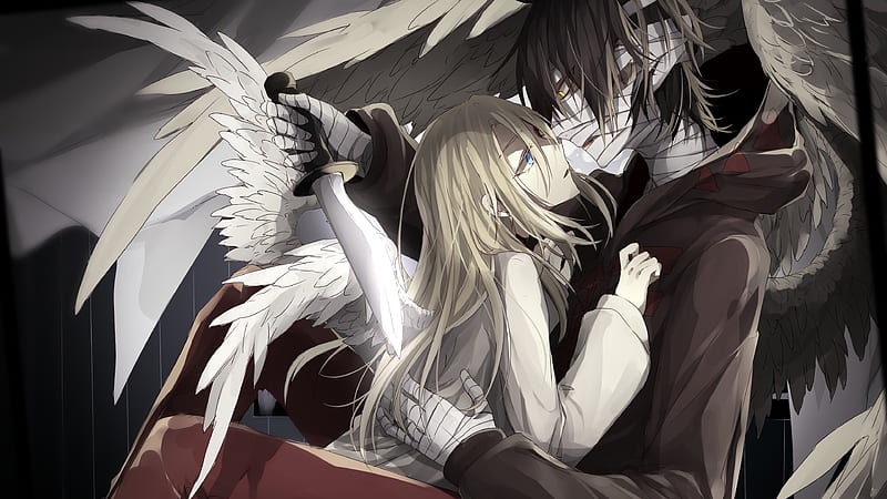 angels of death satsuriku no tenshi zack having a knife on back of rachel gardner games, HD wallpaper