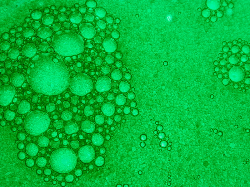 Green Acid, bubbles, green, abstract, HD wallpaper