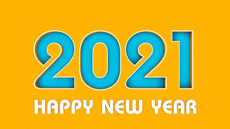Happy New Year 2021 In Yellow Background Happy New Year 2021, HD wallpaper  | Peakpx