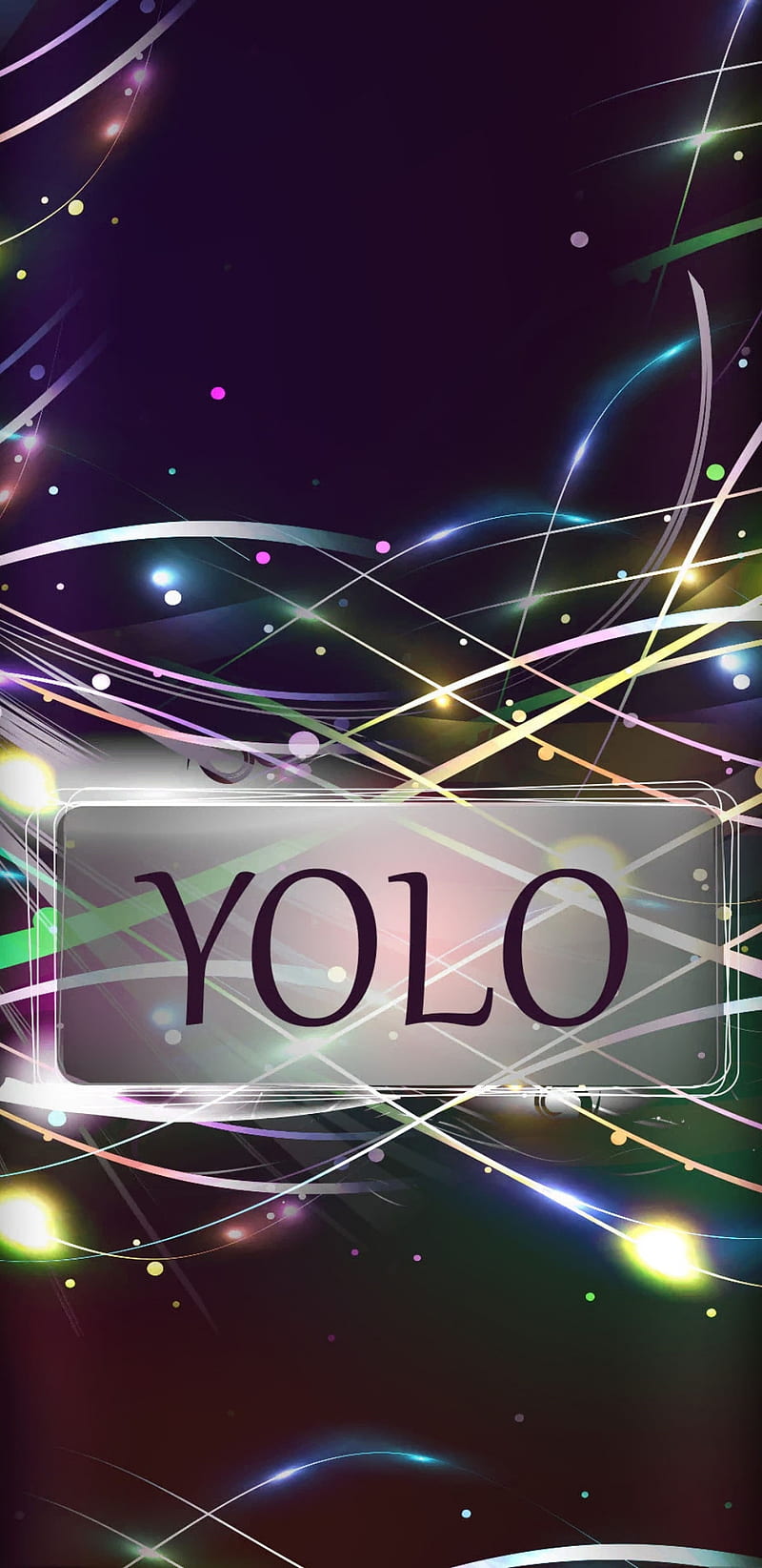 Yolo, abstract, abstract digital, colourful, glow, neon, quotes, saying, words, HD phone wallpaper