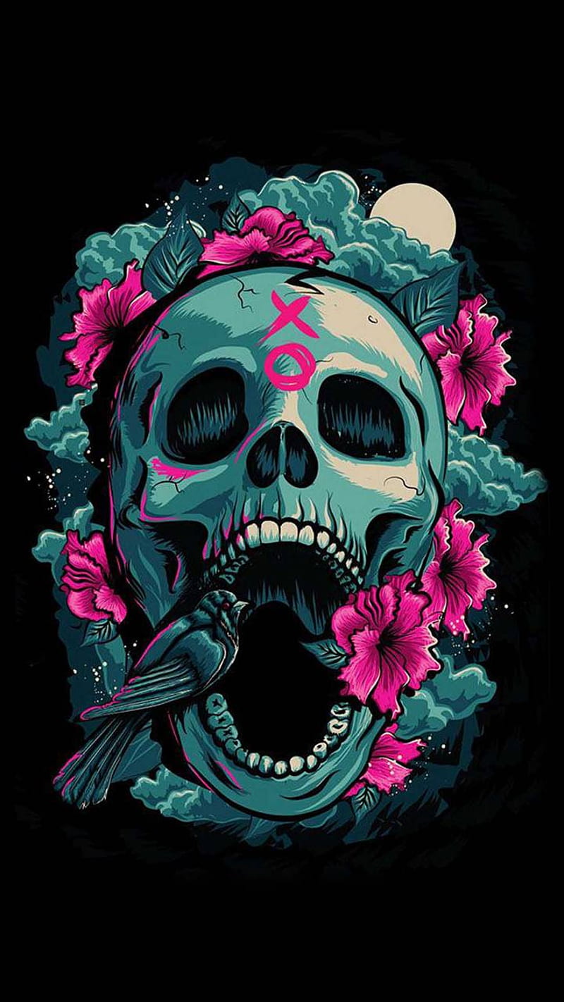 Sugar skull, HD phone wallpaper