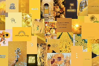 Collage Aesthetic Yellow Laptop & Background Beautiful Best Available For  Collage Aesthetic Yellow Laptop On, HD wallpaper | Peakpx