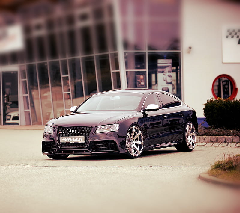 Audi RS5, car, rieger, tuning, vehicle, HD wallpaper