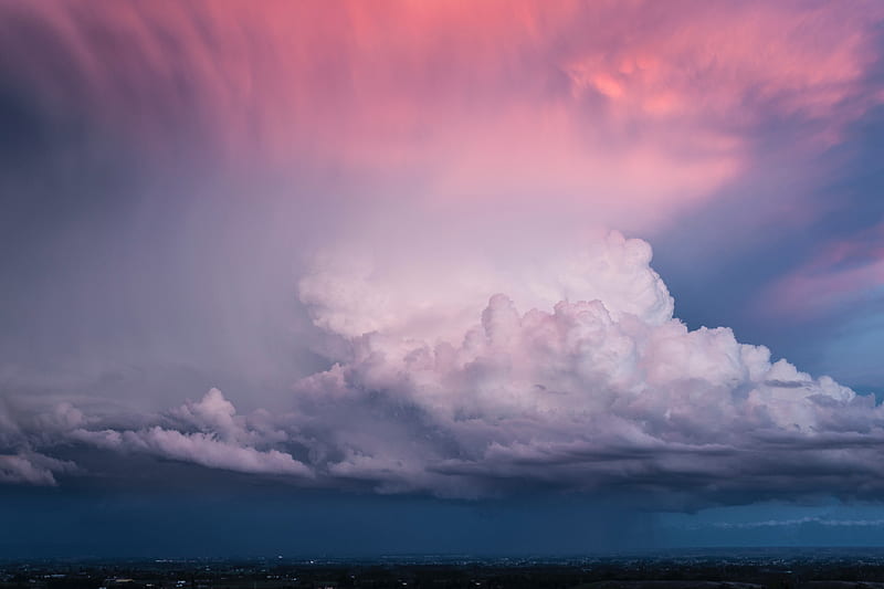 clouds, cumulus, thunderstorm, height, atmosphere, HD wallpaper