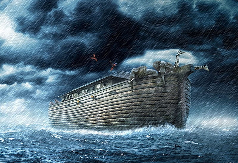 Noah's Ark, oceans, boats, nature, animals, other, HD wallpaper