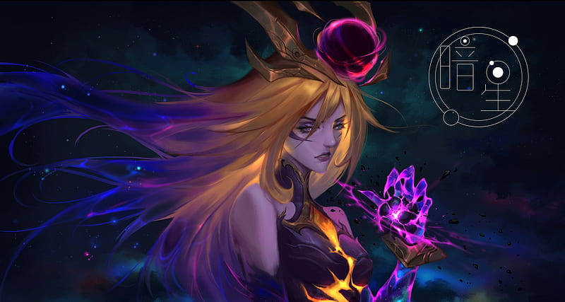 Video Game, League Of Legends, Girl, Lux (League Of Legends), Space, HD wallpaper