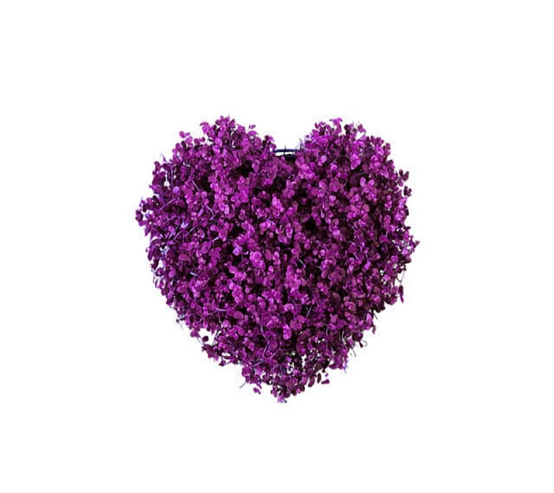 Purple Flowery Heart, HD wallpaper
