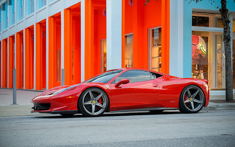 Velos Wheels, tuning, Ferrari 458 Italia, supercars, Velos S5, Ferrari, HD wallpaper