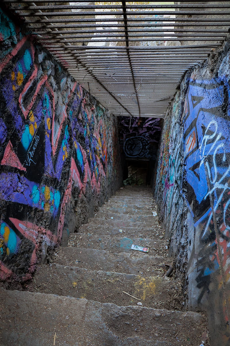 Urban Decay, abstract, graffiti, griffith park, los angeles, mystery, old zoo, park, ruin, HD phone wallpaper