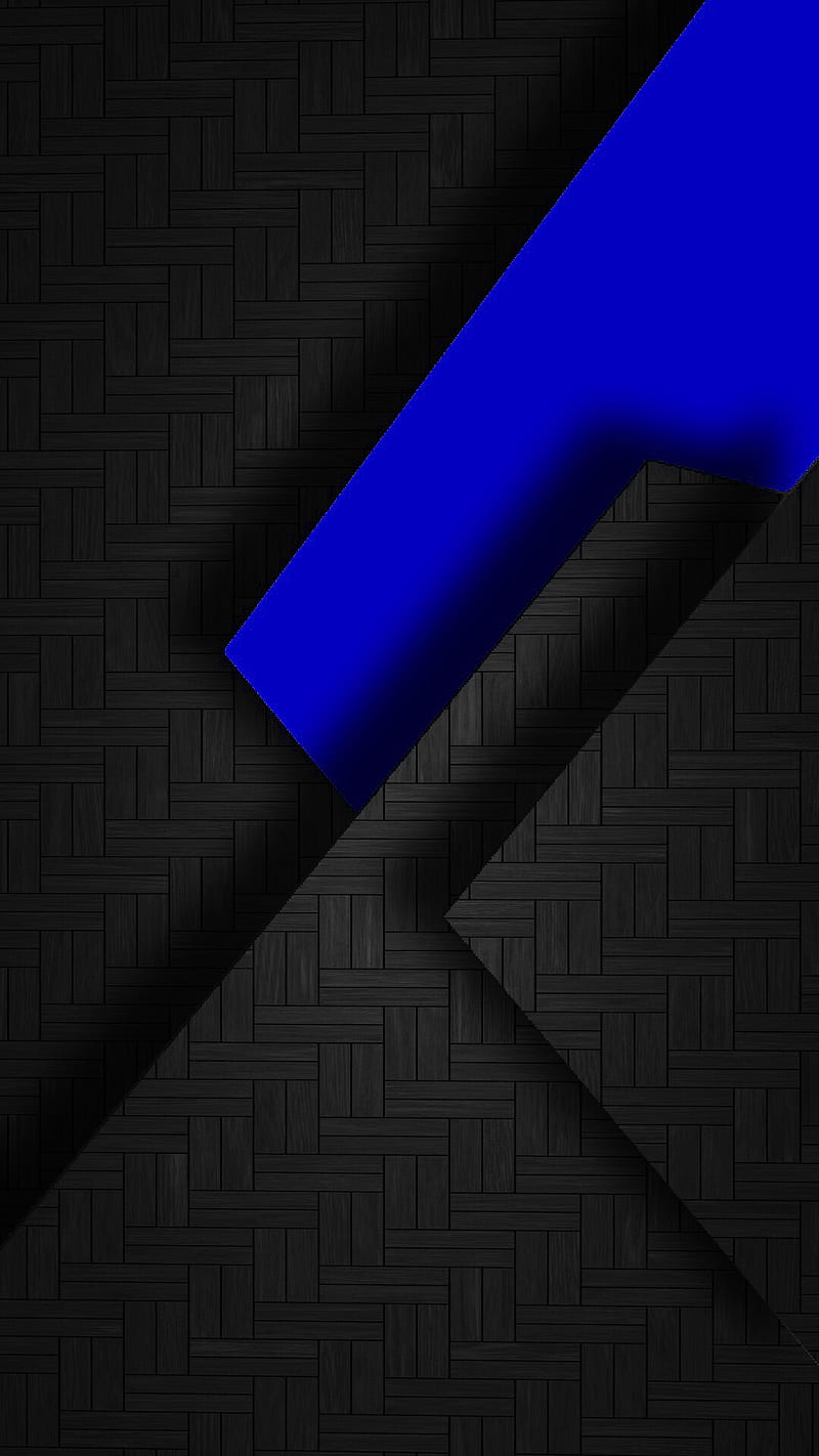 Abstract, black, blue, s7, super design, triangles, HD phone wallpaper