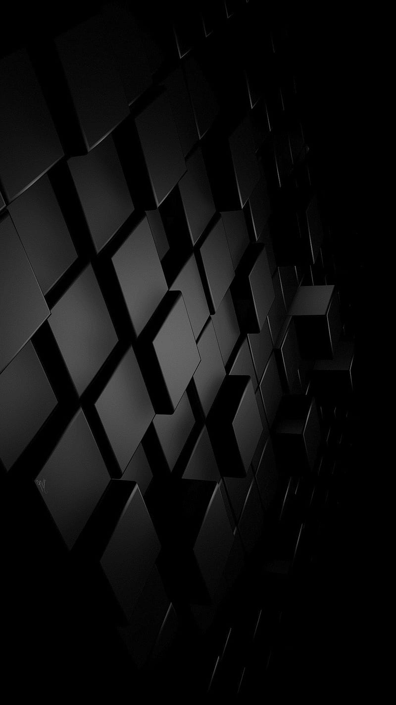 Tile, black, colors, cubes, galaxy, geometric, ice, logo, modern, note, pure, HD phone wallpaper