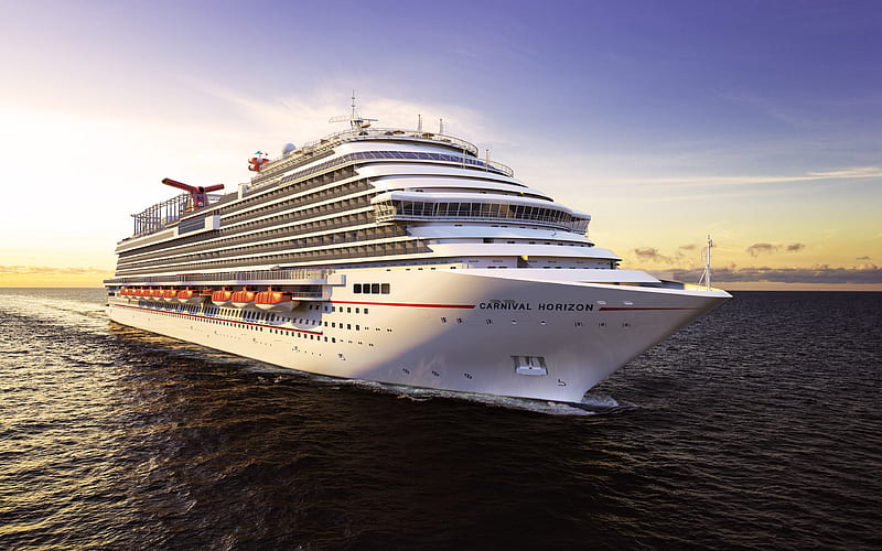 Carnival Horizon cruise ships, sea, Carnival Cruise Line, HD wallpaper