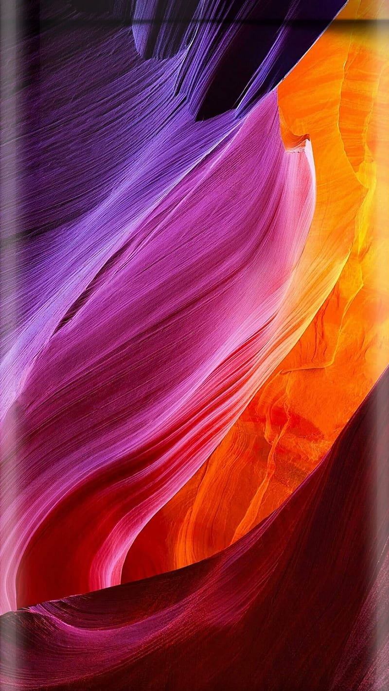 Abstract, beauty, colorful, edge, orange, purple, s7, s8, HD phone wallpaper