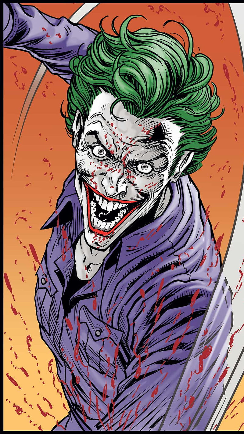 Joker Blood , joker smile, villian, joker animation, HD phone wallpaper