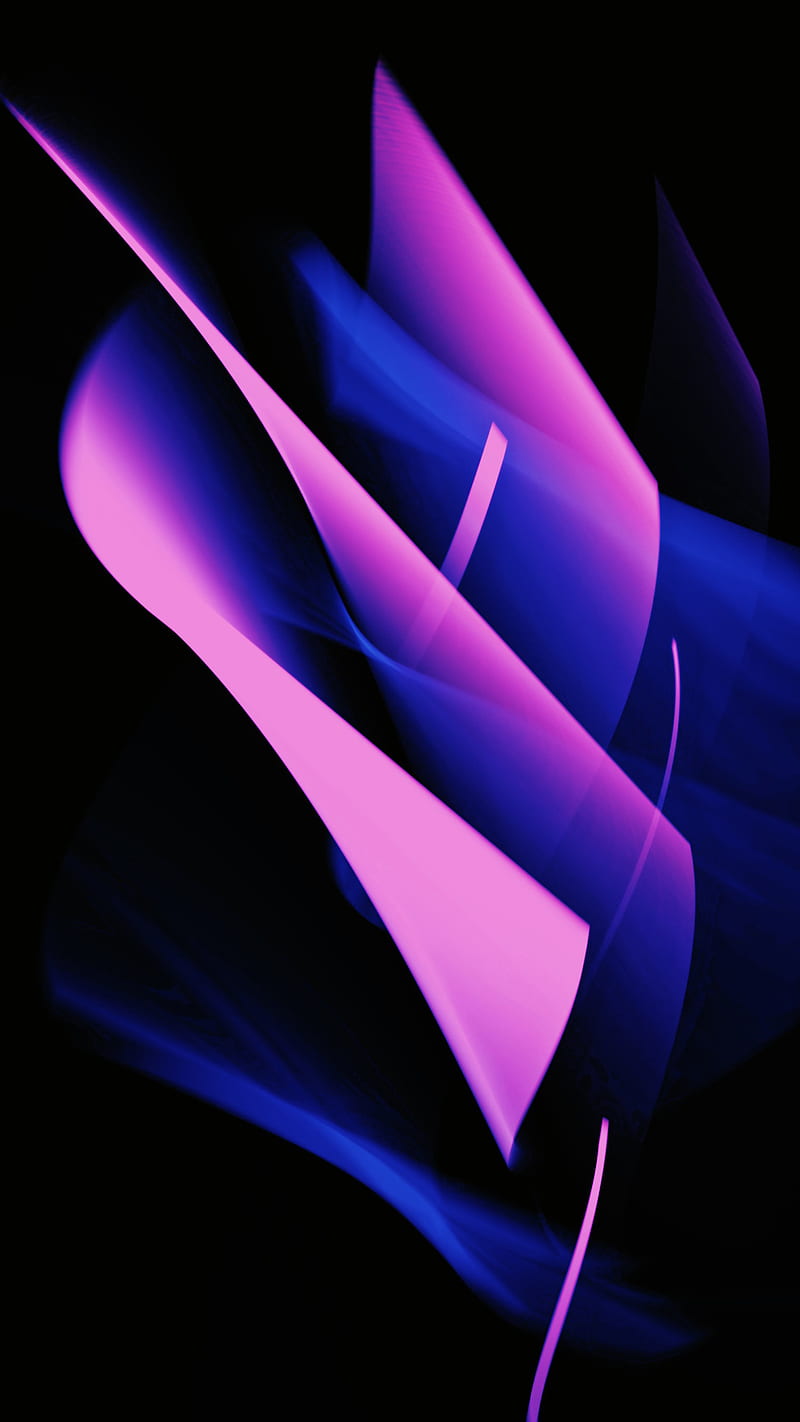 Dancing Light, Abstract, Dancing, art, blue, light, neon, oled, pink, purple, shapes, synth, HD phone wallpaper