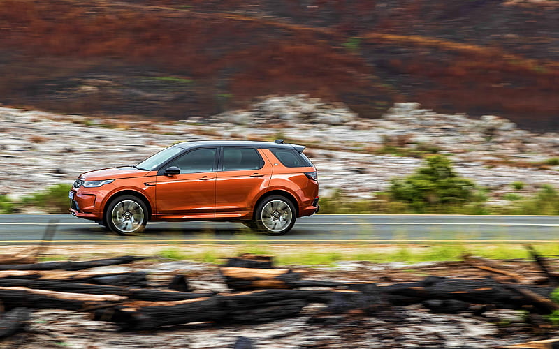 Land Rover Discovery Sport, motion blur, 2020 cars, ZA-spec, SUVs, L550, road, 2020 Land Rover Discovery Sport, Land Rover, HD wallpaper