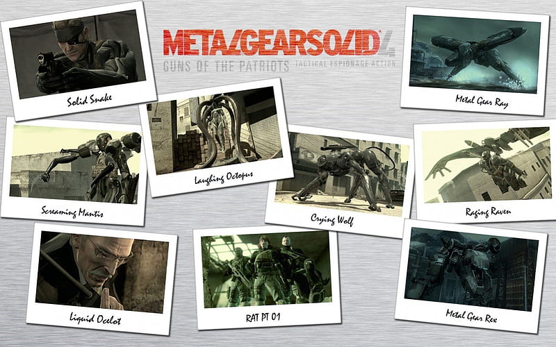 MGS4 characters, solid, 4, meta, gear, HD wallpaper