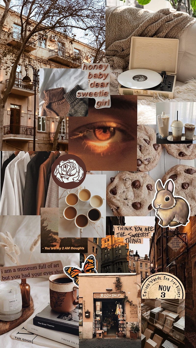 Do Not Repost My Content, Collage Brown, HD phone wallpaper