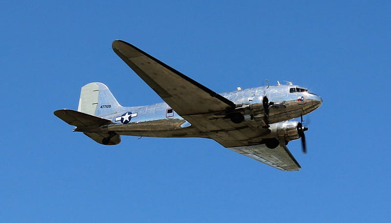 C-47 Skytrain, plane, C-47, Skytrain, HD wallpaper