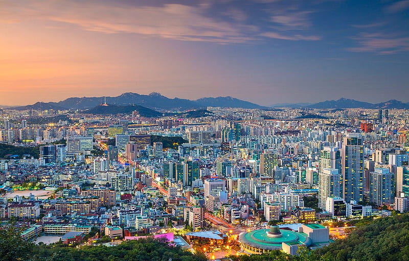 panorama, South Korea, Seoul, Seoul, The Republic Of Korea for , section город, Seoul Landscape, HD wallpaper