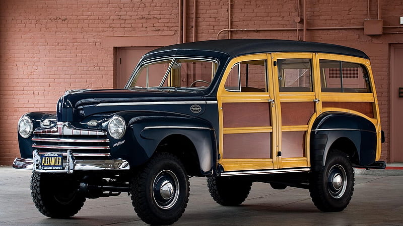 1946 Ford Super Deluxe Station Wagon, Old-Timer, Ford, Super, Car, Deluxe, Station, Station Wagon, Wagon, Woodie, HD wallpaper