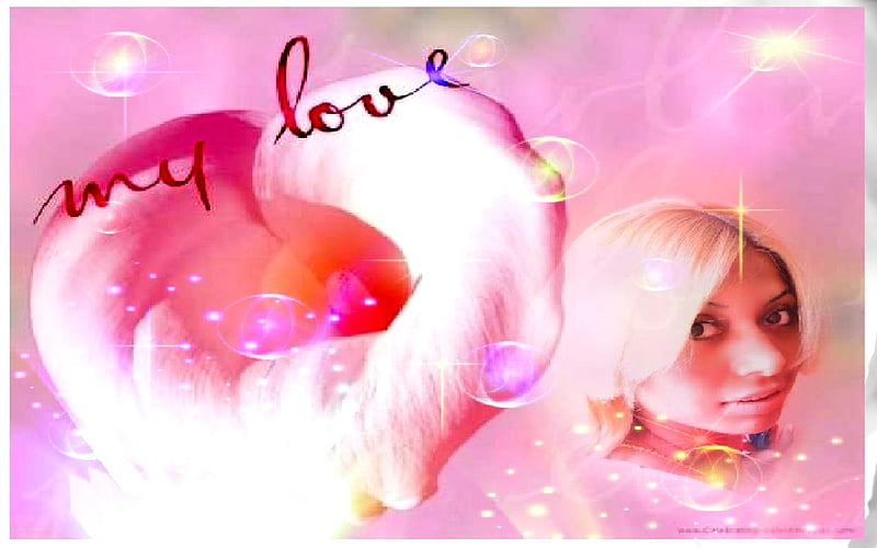 Kanchan Bagari: Love , cute, red, girl, rose, kanchan bagari, love, heart, pink, HD wallpaper