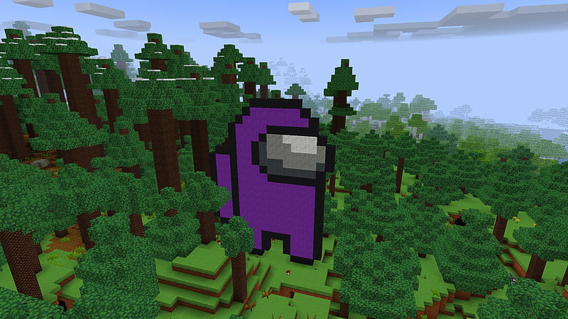 The Purple Impostor in Forest in RealmCraft Minecraft Style Game, games, 3d game, minecraft house, building game, sandbox game, video games, game design, play games, open world game, cube world, minecraft update, action adventure, realmcraft, minecraft, animals, minecraft mob, fun, letsplay, minecrafter, blockbuild, minecraft tutorial, gameplay, pixel games, pixels, minecraft, mobile games, HD wallpaper