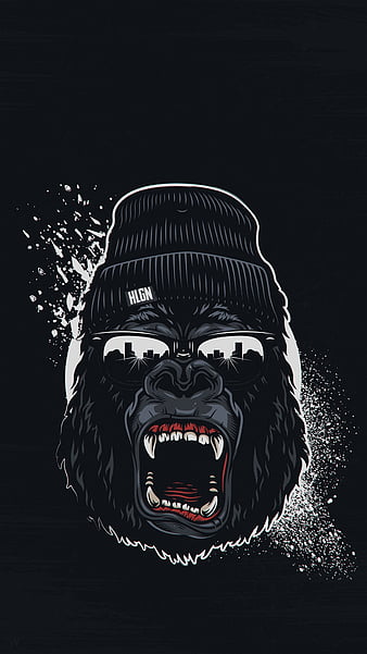 Angry Gorilla Roaring Ultra HD Desktop Background Wallpaper for 4K UHD TV :  Widescreen & UltraWide Desktop & Laptop : Multi Display, Dual Monitor :  Tablet : Smartphone