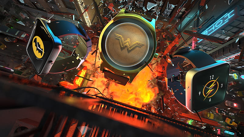Batman Wonder Woman Flash Smartwatch Hero, batman, wonder-woman, flash, superheroes, behance, HD wallpaper