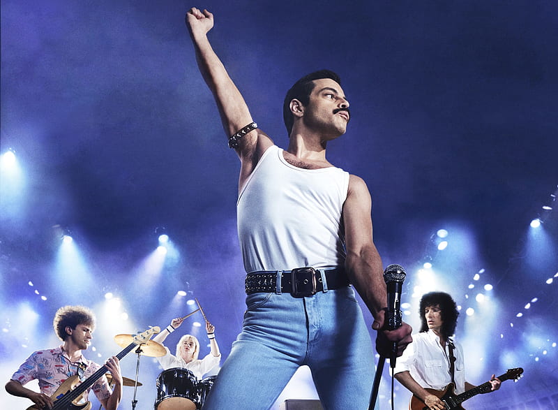 Movie, Bohemian Rhapsody, Bohemian Rhapsody (Movie), Freddie Mercury, Queen, Rami Malek, HD wallpaper