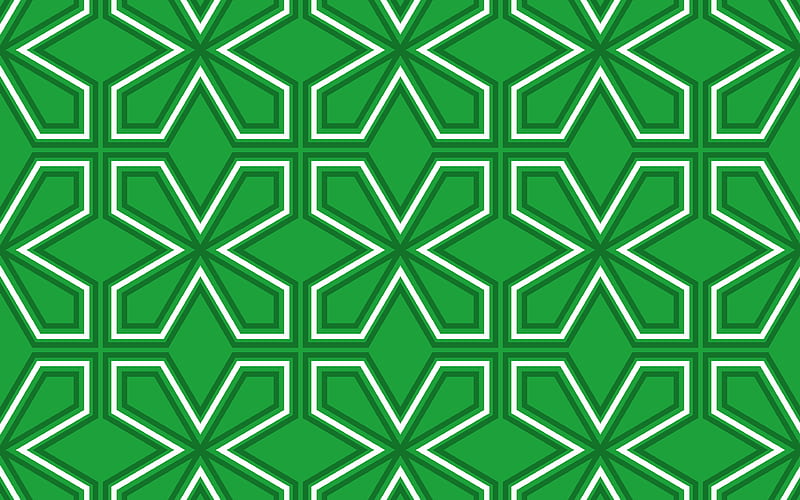 green pattern texture, seamless texture, texture with ornament, retro texture, green retro background, HD wallpaper