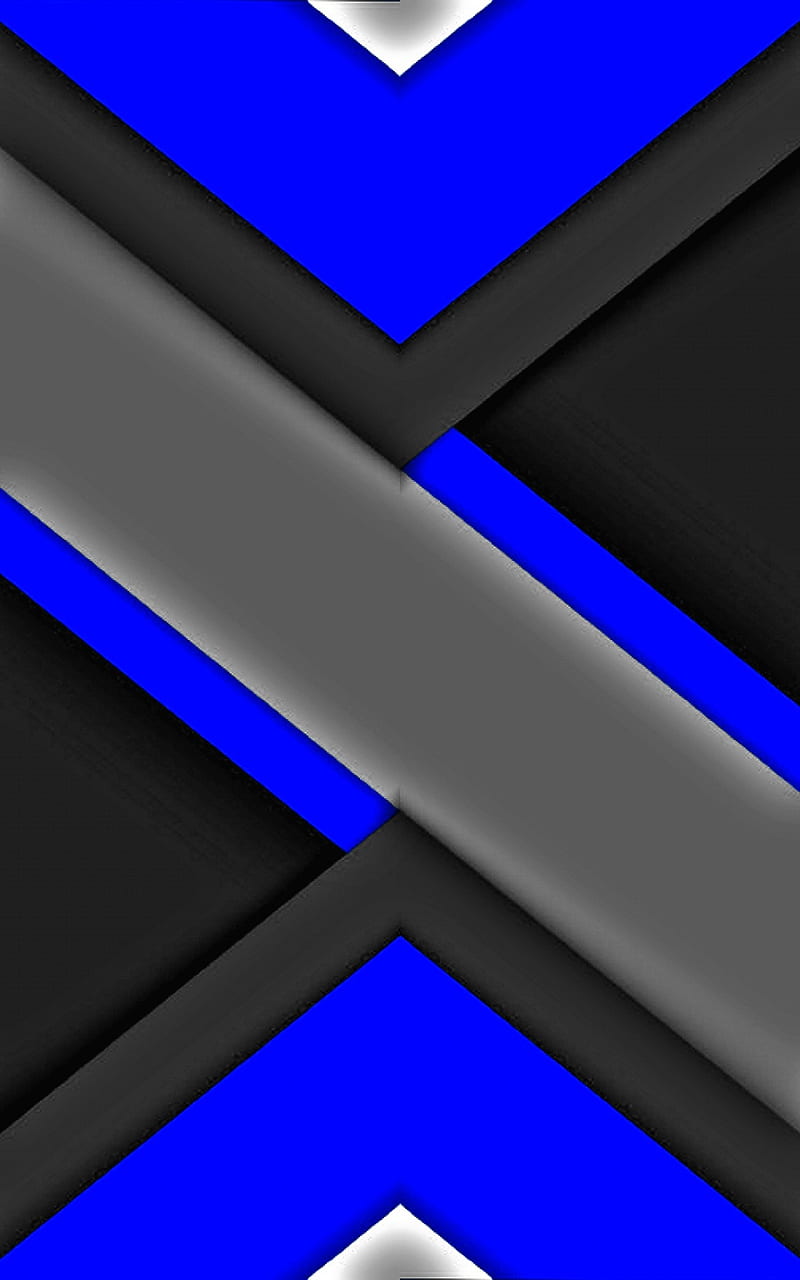 Material design 629, abstract, black, blue, digital, gris, material design, modern, triangles, HD phone wallpaper