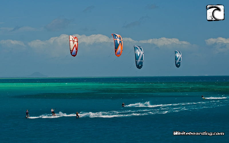 Kite Surfing, australia, beach, ocean, HD wallpaper