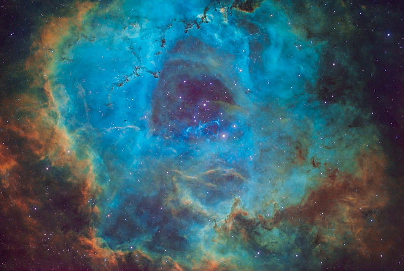 rosette nebula, nebula, glow, stars, space, HD wallpaper