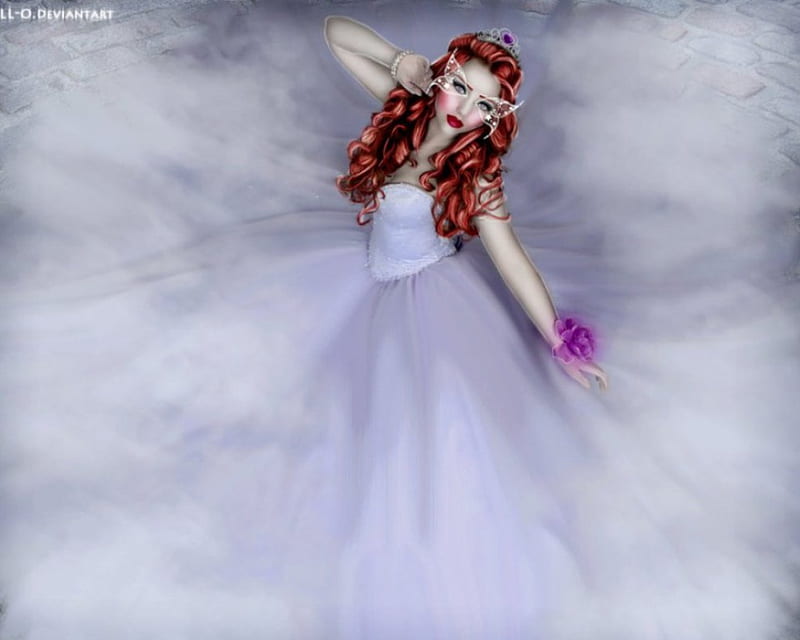 Disappear, fantasy, white, lady, gown, HD wallpaper