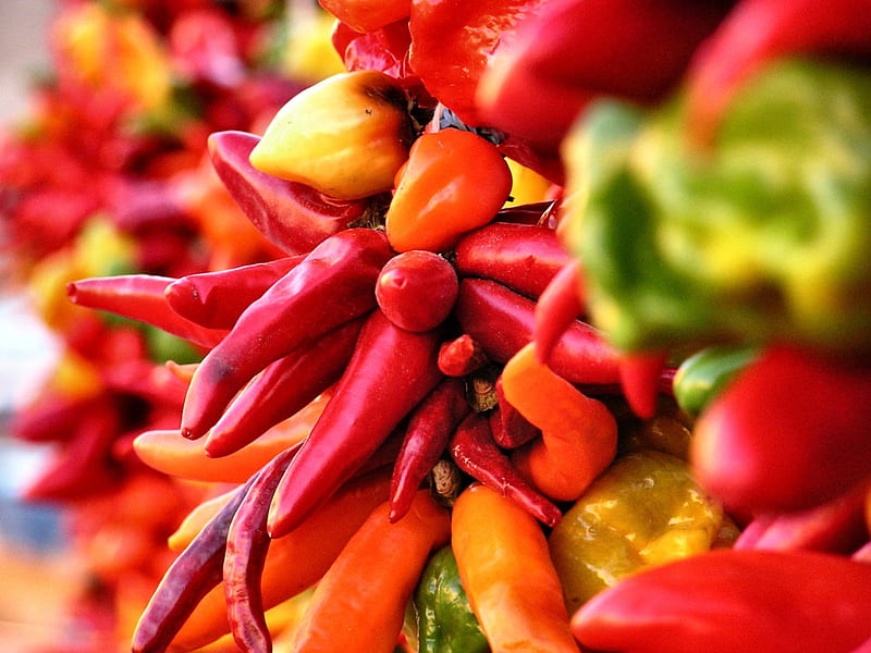 Plethora of Peppers FC graphy, nature, vegetables, abstract, peppers, HD wallpaper
