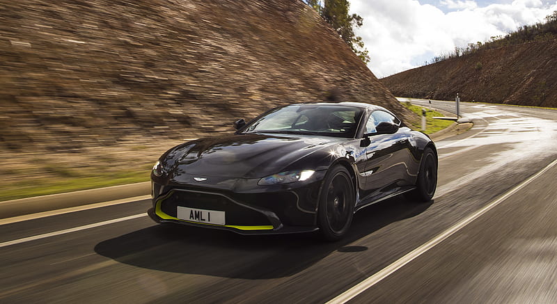 2019 Aston Martin Vantage (Onyx Black) - Front Three-Quarter , car, HD wallpaper