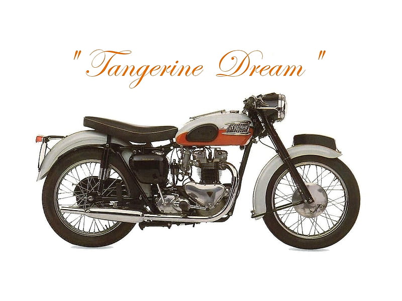Tangerine Dream, triumph, tangerine, t120, dream, bonneville, HD wallpaper