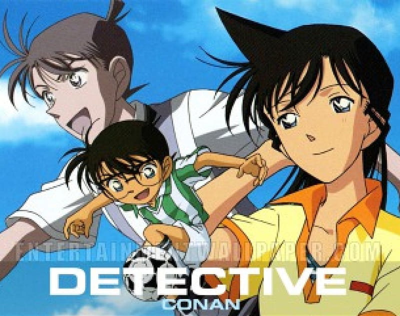 Detective Conan, Shinichi Kudo, Ran Mouri, Conan Edogawa, Soccer, HD wallpaper