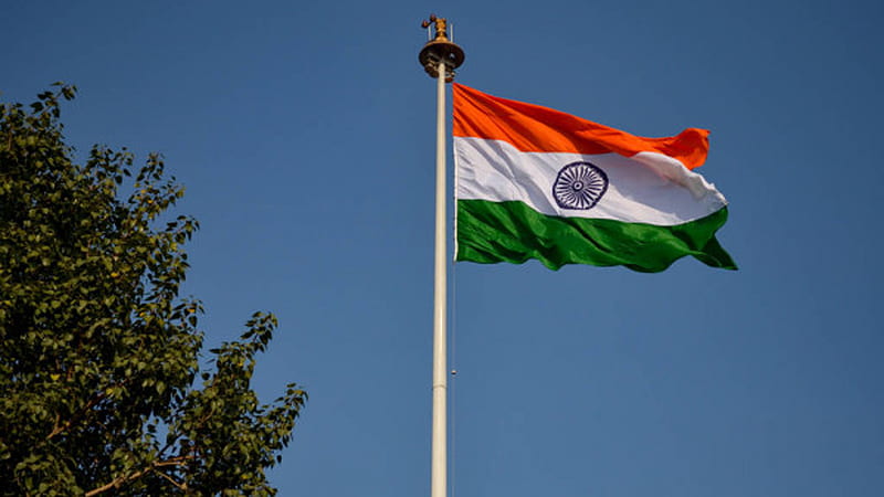 Indian National Flag In Blue Sky Background Indian Flag, HD wallpaper |  Peakpx