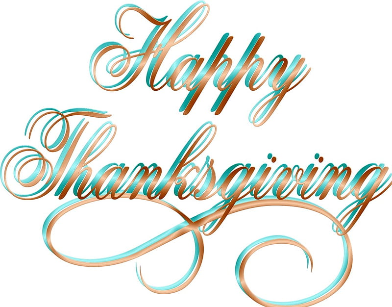 Happy Thanksgiving Text, text, mint, white, green, HD wallpaper