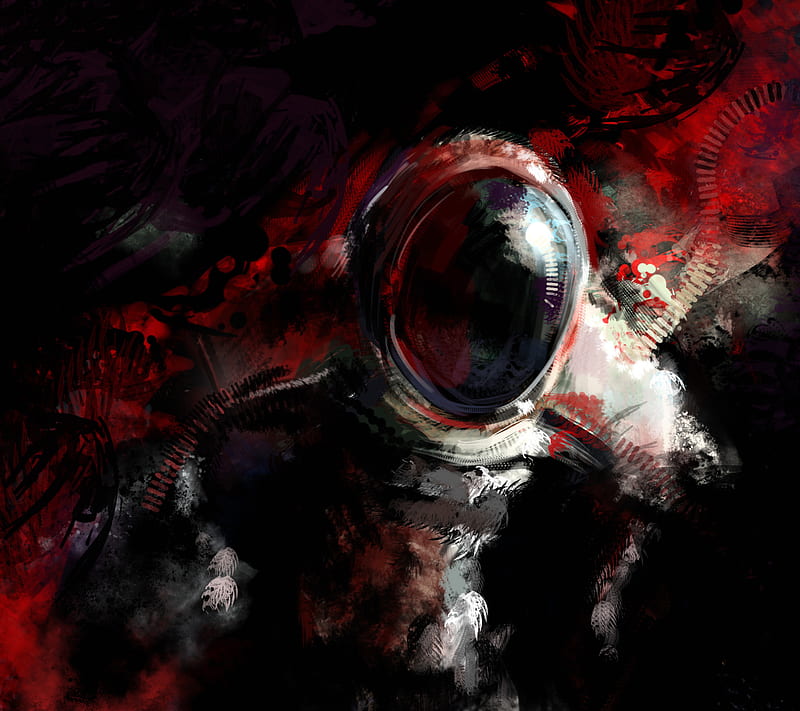 Astronaut, abstract, colours, HD wallpaper