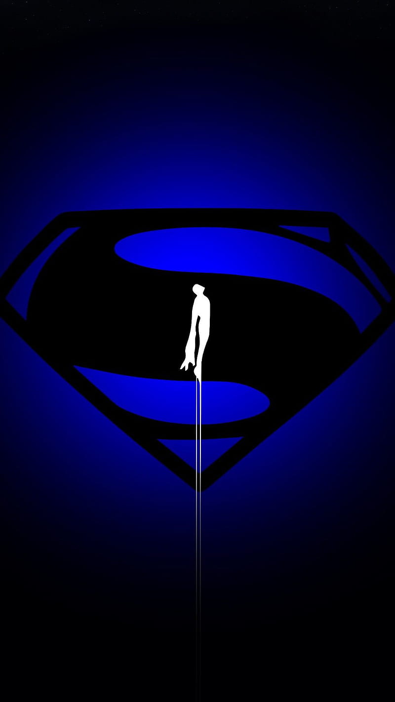Superman, logo, blue, HD phone wallpaper