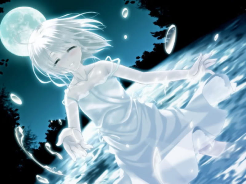 HD wallpaper water girl reflection umbrella anime petals art  vocaloid  Wallpaper Flare