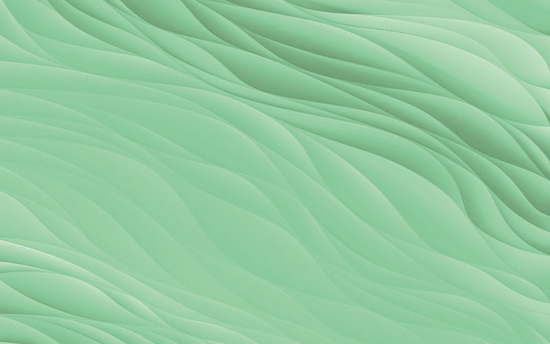 green waves plaster texture green waves background, plaster texture, waves texture, green waves texture, HD wallpaper